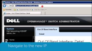 Dell Networking N3000 Assigning Management IP via GUI [upl. by Alejandra]