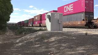 Union Pacific 5917 Climbs grade out of Benson AZ train appears to almost stall 92524 [upl. by Primaveras452]