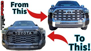 20222023 3RD Gen Toyota Tundra  Sequoia TRD Pro  Heritage Grille Swap w Bracket [upl. by Nolana294]