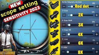 PUBG MOBILEBGMI Scope Sensitivity Settings 2x 3x 4x 6x 8x 2024 😱 New Best Scope Settings in 2024🔥 [upl. by Aneele]