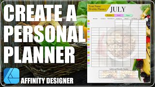 Make A Personal Planner In Affinity Designer [upl. by Dinah]