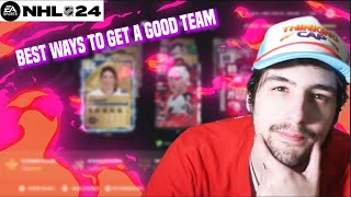 BEST WAYS TO GET A GOOD TEAM IN NHL 24 HUT FASTEST WAYS [upl. by Smaj]