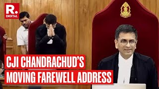 CJI DY Chandrachud’s Moving Farewell Address On Last Working Day  Supreme Court [upl. by Godding]