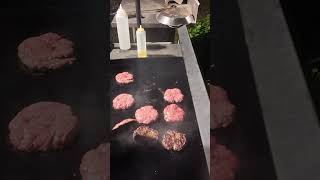 Homemade brisket burgers on the blackstone [upl. by Gayn303]