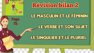 Les exercices sur la grammaire  masculin et fémininverbe et son sujet singulier et pluriel [upl. by Noreh]