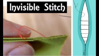 How to Sew The Invisible Seam Stitch  Hand Sewing Tutorial for Beginners  LadderSlip Stitch [upl. by Olleina]