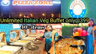 Best Cheapest Veg Buffet of HyderabadPizza zone Kondapur40items at only 399FoodVlog [upl. by Minna]