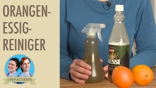 Allzweckreiniger mit Orangenduft  selbstgemachter Essigreiniger [upl. by Harlow435]