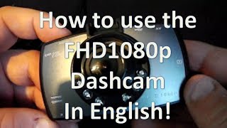 FHD1080p Chinese Dashcam English Instructions and menu explanation [upl. by Lirrehs974]