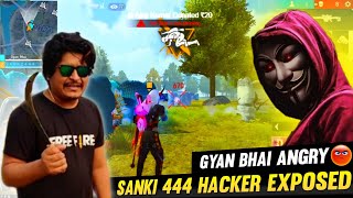 SANKI 444 Exposed 🥹💔 AWM God SANKI444 Using Auto Headshot Hack GyanSujan Anger On Live 🤬😡 [upl. by Aziul66]