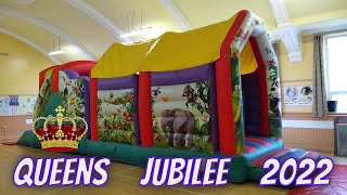 An Inflatable CASTLE Fit For A QUEEN  Queens Jubilee Celebrations 2022 [upl. by Sedecram]