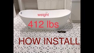 how install have freestanding tub just with one hand [upl. by Darrell]