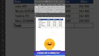 4 Astuces EXCEL A Découvrir Absolument [upl. by Fleur]