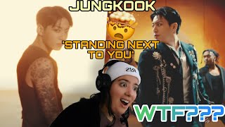 정국 Jung Kook Standing Next to You Official MV reaction [upl. by Arotal392]