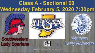 GBB Sectional 60 Southwestern Lady Spartans vs Waldron Lady Mohawks  60SecondsofHighlights [upl. by Sage]