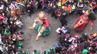 Solsona Carnestoltes 2015  Arribada dels gegants i del Carnestoltes [upl. by Masera]