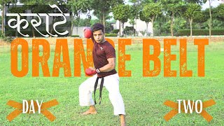 quotORANGE BELT KARATE TRAINING PART 2  Shadow Practice Kicks Footwork amp Stance Revision [upl. by Gannie995]