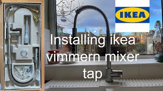 HOW TO INSTALL AN IKEA VIMMERN KITCHEN MIXER TAP FAUCET Plumbers DIY installation of IKEAS faucet [upl. by Sands]