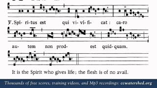 Spíritus est qui vivíficat caro autem non prodest quidquam Gregorian Alleluia [upl. by Carlyn]