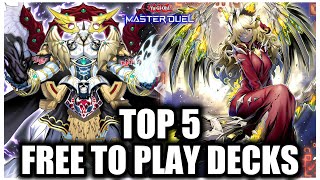 TOP 5 FREE to PLAY DECKS in MASTER DUEL [upl. by Anastice]