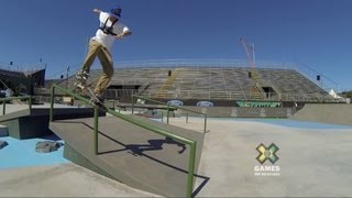 GoPro Ryan Sheckler Skateboard Street Course Preview  Summer X Games 2013 Foz Do Iguacu [upl. by Mayes909]