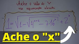 Resolver a Equação Irracional Exponencial [upl. by Enelam]