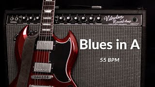 Blues Backing Track in A 55bpm [upl. by Amzu282]