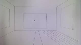 how to draw flooring on a 1 point perspective room [upl. by Las]