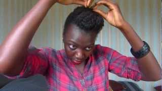 Cheveux naturels afroexemple de coiffureNatural hairstyle tutorial [upl. by Nageek]