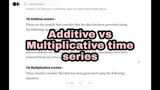 Additive and Multiplicative Time Series explained [upl. by Tlevesoor]