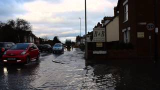 Local Properties Threatened By Flood Again At Longford Nr Gloucester A38 10th February 2014  Part 2 [upl. by Yram661]