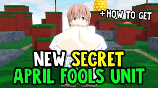 New SECRET April Fools Unit Showcase amp How to Get  All Star Tower Defense [upl. by Kylie92]