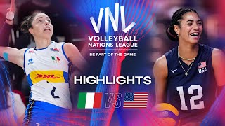 🇮🇹 ITA vs 🇺🇸 USA  Highlights  Week 3  Womens VNL 2024 [upl. by Ettelimay]