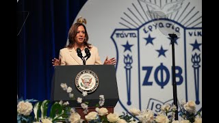 Zeta Phi Beta hosts Presidential Candidate Kamala Harris at Boule PKG 07 24 2024 [upl. by Malamud818]