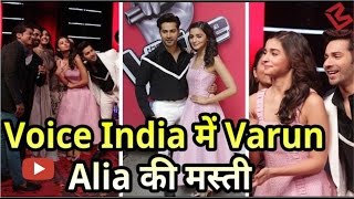 Alia Bhatt amp Varun Dhawan Promote ‘Badrinath Ki Dulhania’ With Coaches Of ‘The Voice India’ [upl. by Hakaber]