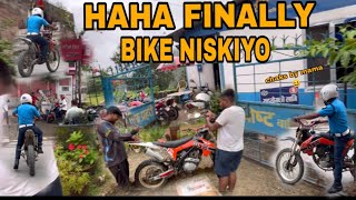 Finally Aja Bike Niskiyo  Jagat vlogs syangjawaling motovlognepal dirtbike [upl. by Alanah]