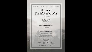 Michigan State University Wind Symphony 427 Concert [upl. by Nalda]