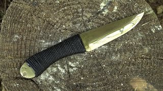 Testing The Bronze Bushcraft Knife [upl. by Dorrehs]