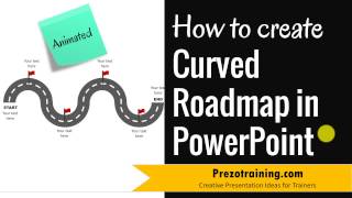 How to Create Curved Roadmap in PowerPoint ANIMATED [upl. by Navis]