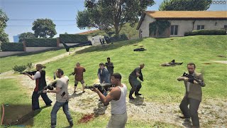 GTA 5  Franklin Lamar Michael Trevor Dave Chef Ron and Wades FIVE STAR ESCAPE [upl. by Hawley]