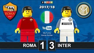 Roma Inter 13 • Serie A 27082017 goal highlights sintesi Lego Calcio 201718 [upl. by Akimahc]