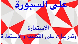 الاستعارة المكنية والتصريحية [upl. by Arimat]