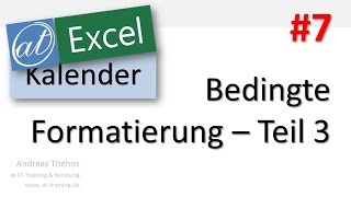 Excel  Projektkalender  Bedingte Formatierung  Monate abwechselnd einfärben  Teil 7 [upl. by Lathrop]