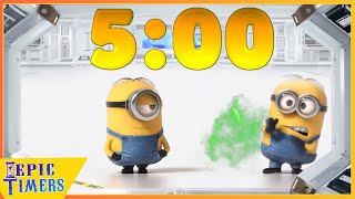 5 minute minions timer with music and farts [upl. by Loeb462]