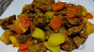 Estofado con carne fácil rápido y delicioso 💪Recetas de cocina fácil y rápido [upl. by Ahsik]