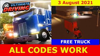 ALL CODES WORK NEW CODES Westover Islands FREE TRUCK Ultimate Driving ROBLOX  August 32021 [upl. by Yrrab416]