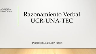 Semana 10 Razonamiento Verbal Curso PAA Grupo 1 2024 [upl. by Irene]