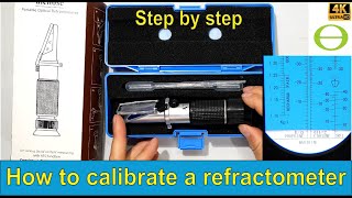 How to calibrate a portable refractometer  step by step example [upl. by Ellehsar]