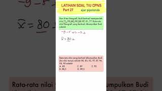 CARA TERCEPAT HITUNG RATARATA DATA TUNGGAL STATISTIKA seri tiu cpns 27 shorts rataratamedianmodus [upl. by Huai]