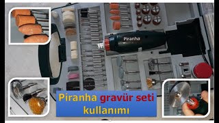 Piranha Gravür Seti A101 Kullanımı [upl. by Ecyak390]